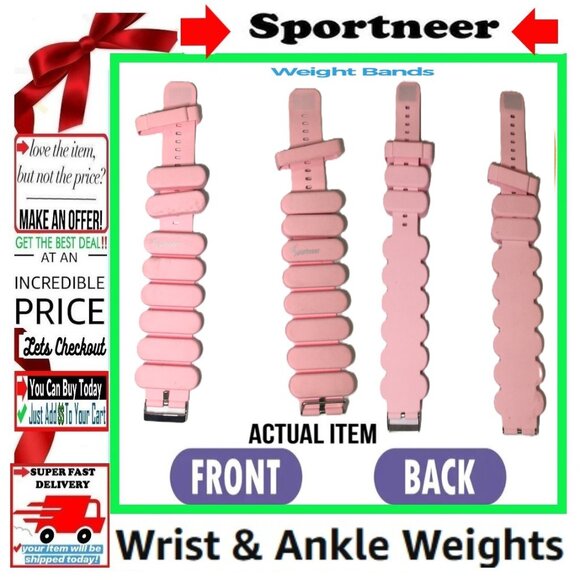 🛑 SPORTNEER Wrist & Ankle ➕🆒 WEIGHTS Adjustable Bracelet Fitness💸BUY NOW‼️ - Picture 1 of 16